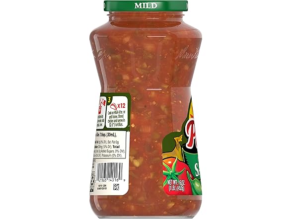 Pace Salsa, Chunky Salsa Mild, 16 Ounce Jar (Pack of 12)