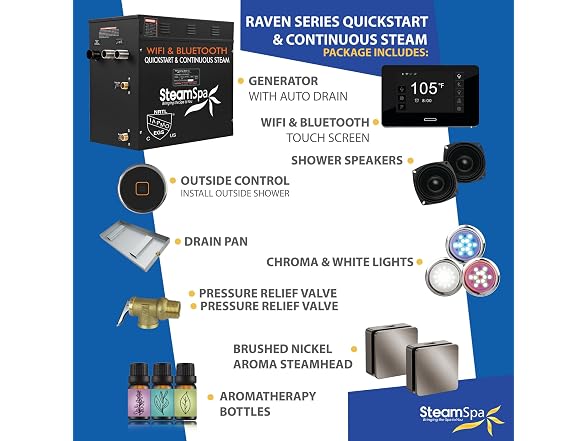 SteamSpa Steam System 10.5kW Steam