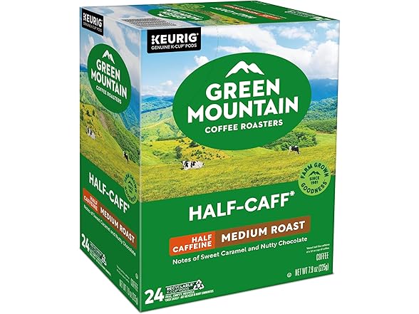 Green Mountain Coffee Roasters Half Caff Coffee, 96 Count
