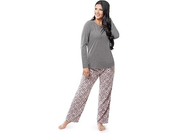 Fruit of Loom Jersey PJ Set (M) Gray