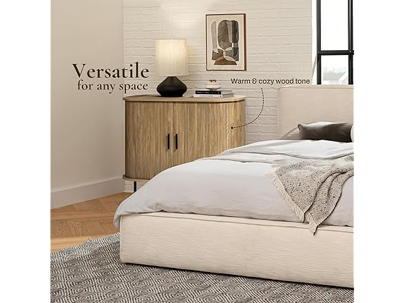 LuxenHome 35” MCM Accent Cabinet