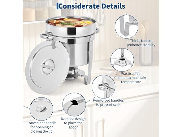 7QT Commercial-Grade Soup Chafer Set of 2