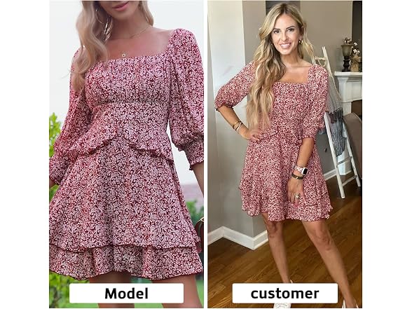 Exlura Women (XL) Ruffle Sun Dress Sundress Dress