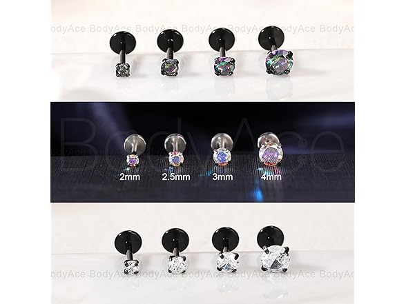 Threadless Push in Nose Ring Studs