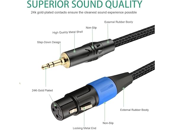 XLR to 3.5mm Microphone Cable