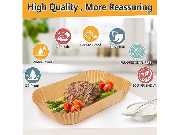 Disposable Air Fryer Liners, 125PCS