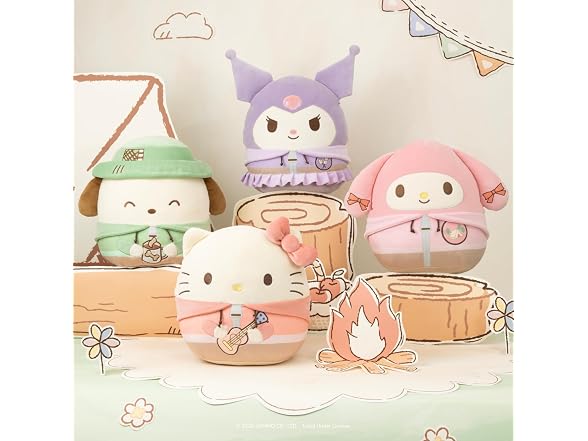 Squishmallows Original Sanrio 12in Cute Camping Pochacco