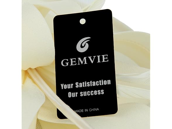 Gemvie Women (7 1/8) Wedding Party Bow Feather Hat