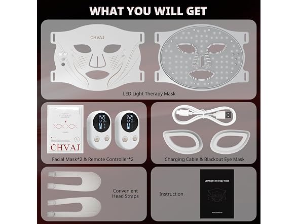 Wireless LED Red Light Therapy Mask