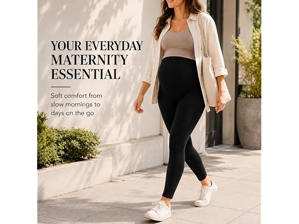 Sunzel Maternity Leggings 28in L Black