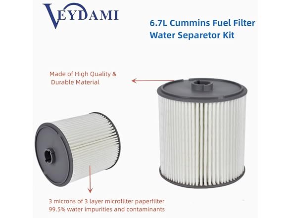 VEYDAMI VEYDAMI 6.7L Cummins Fuel Filter Water S