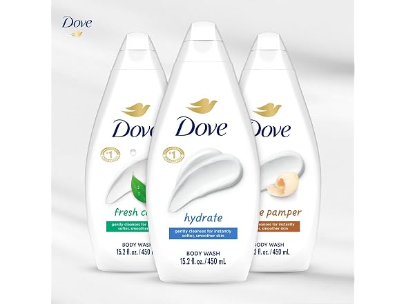 Dove Body Wash Variety 3 Pack 15.22oz Ea