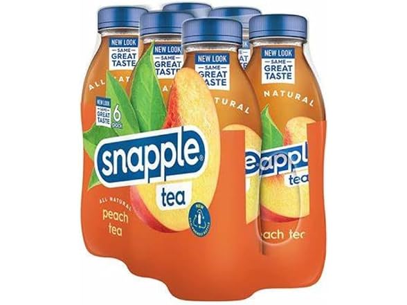 Snapple Peach Iced Tea 6 Bottles 16oz