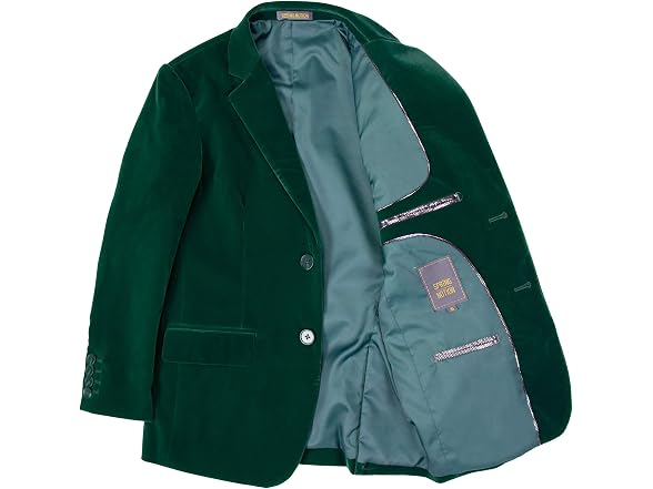 Spring Notion Boys (3) Boys' Emerald Velvet Blazer