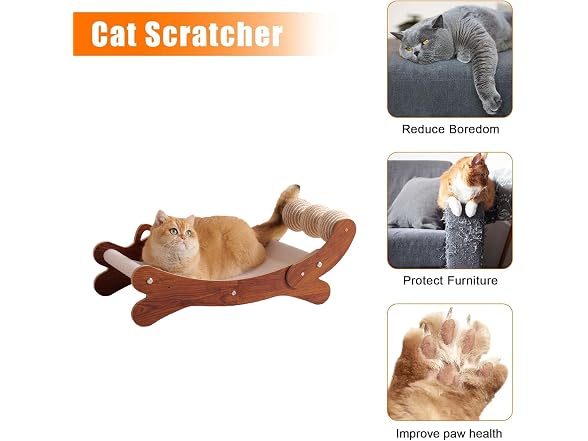 Cat Scratch Pad with Replacement Scratching Felt