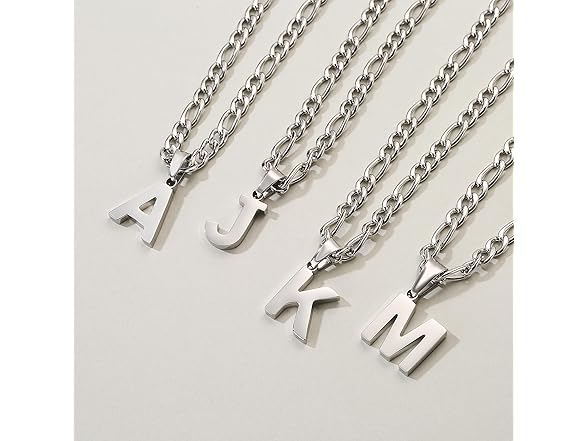 Layered R Letter Pendant Necklace