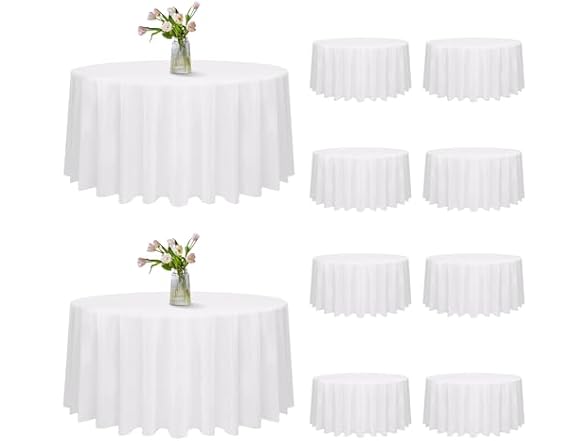 10 Pack 120 Inch Round Tablecloth