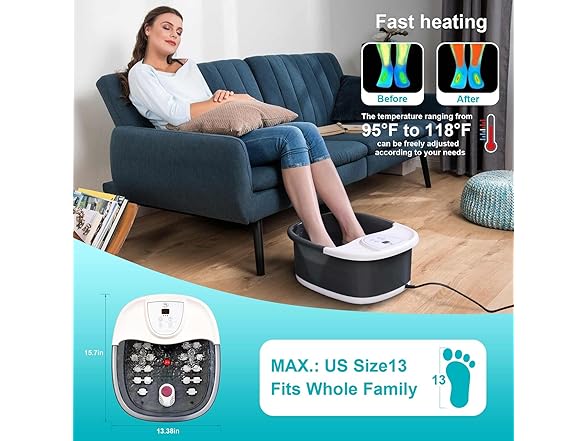 Foot Spa Bath Massager with Heat