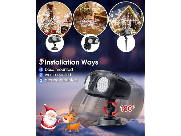Hiketrax Christmas Snowflake Projector