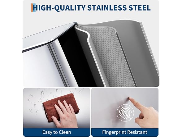 OUTLANE 40L / 10.6 Gal Kitchen Trash Can