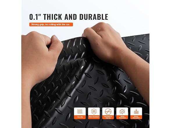 Garage Floor Mats, 2 Rolls x 17 x 3.6 Ft PVC Flooring