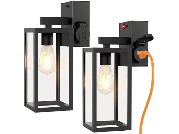 BesLowe 2-Pack Motion Sensor Porch Light