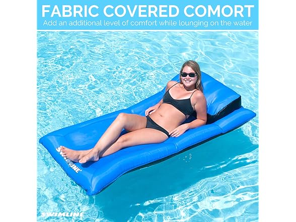 Fabric Covered Pool Float Mattress Lounger - Gallery 3
