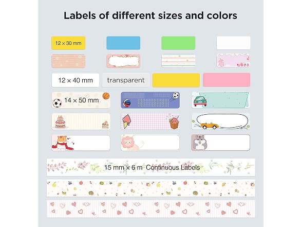 S UPVAN E10 & E11 Label Maker Tape