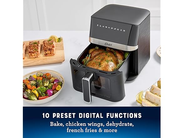 Oster Compact Air Fryer, 4-Quart Digital 