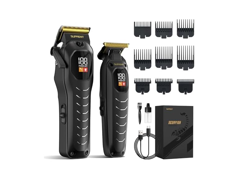 SUPRENT Professional Cordless Hair Clippers for Men