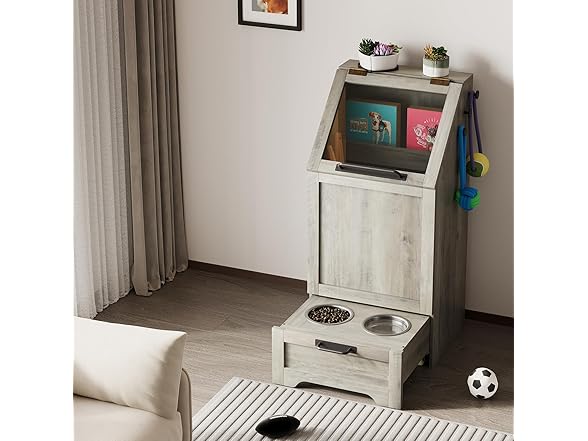 MOVECOM Top Opening Dog Feeding Station