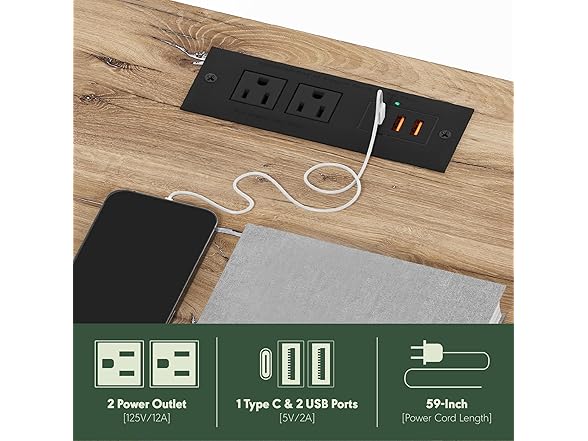 Furinno Moretti Side Table, 3-Tier End Table