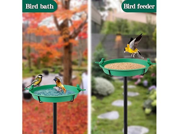 AROPAD 47.5 inches Metal Bird Baths