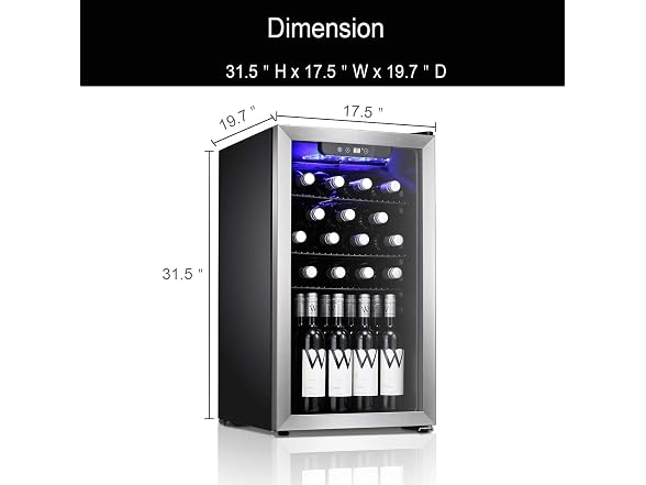 Antarctic Star 26 Bottle Wine Cooler/Cabinet Beverage Refigerator - Gallery 4