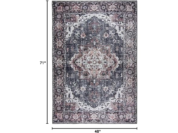 L'Baiet Scarlett Grey 4x6 Scatter Rug