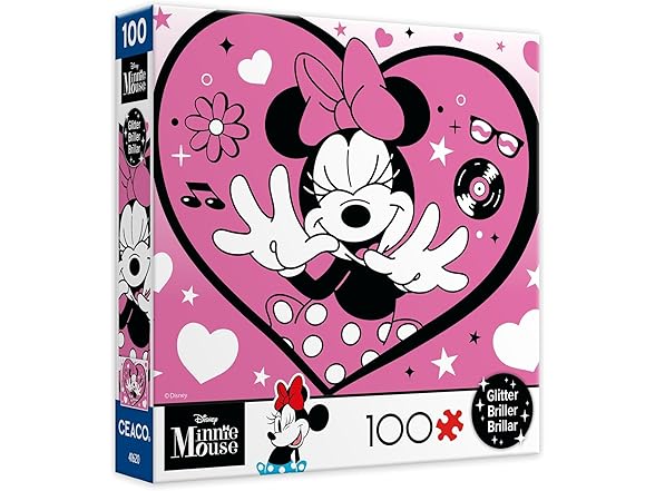 Disney Minnie Mouse Minnie Heart Glitter Puzzle
