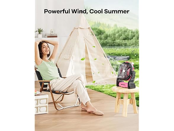 Art In Real Rechargeable Camping Fan with LED Lantern