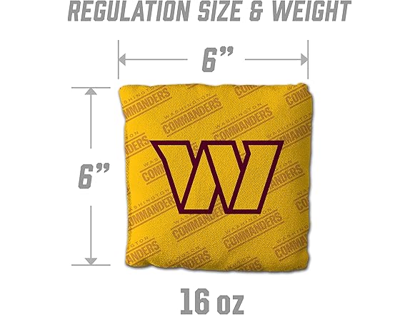 WASHINGTON COMMANDERS Cornhole Bags 4Pk
