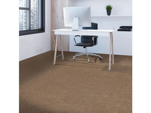 Mohawk Home Peel Stick Polyester Taupe Interlace