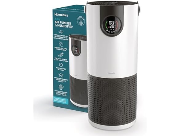 Homedics 2-in-1 Air Purifier & Humidifier