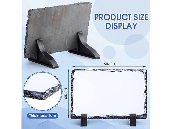 18 Pcs Blank Slate Rock Photo Frames