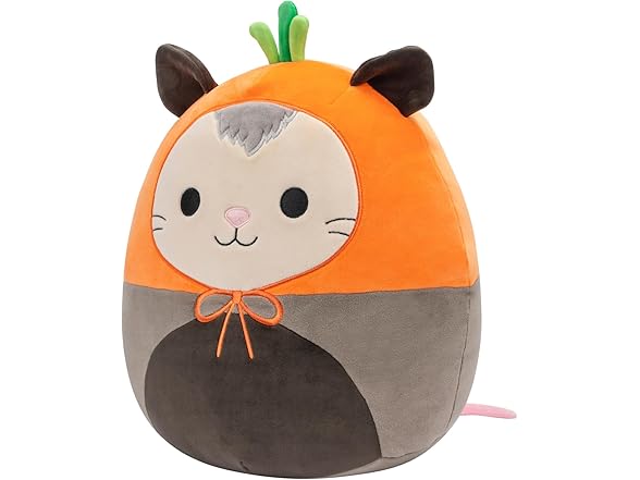 Squishmallows Original 12" Luanne Grey Opossum with Carrot Hat
