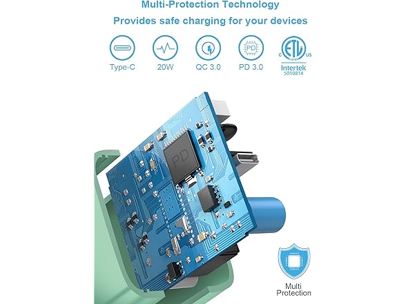 (2 PACK) ROMITAZ 20W USB-C Wall Charger & Cable