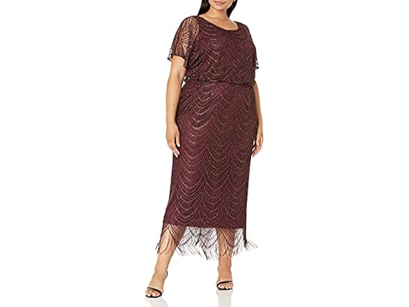SL Fashions Blouson Dress Fig (24W)