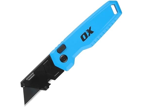 OX Pro Folding Utility Knife - One-Handed, Belt Clip, Wire Stripper