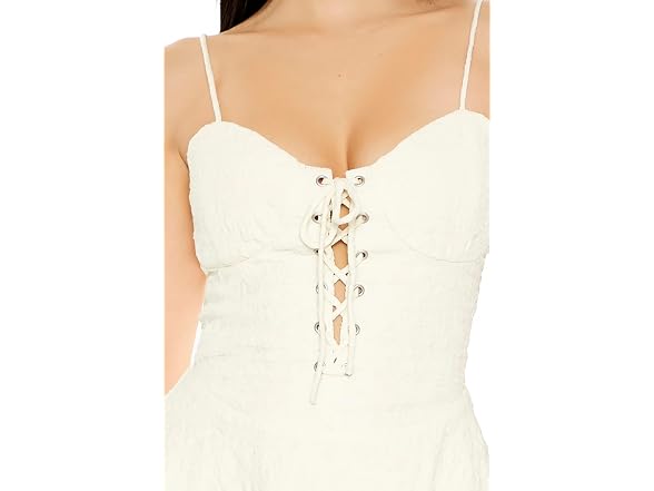 Forever 21 (S) Lace-Up Sweetheart Mini Dress