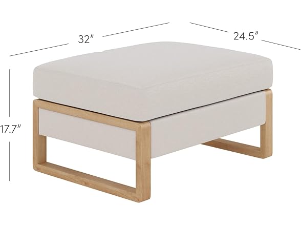 Nathan James Madison Modern Faux Leather Ottoman