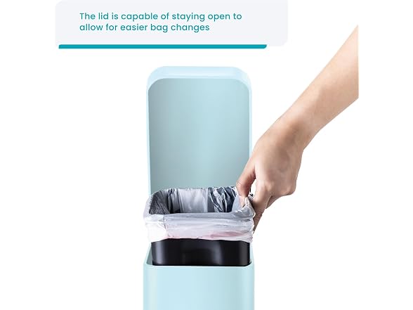 Pack 1.3 Gallon Small Poweder Blue Bathroom Trash Can