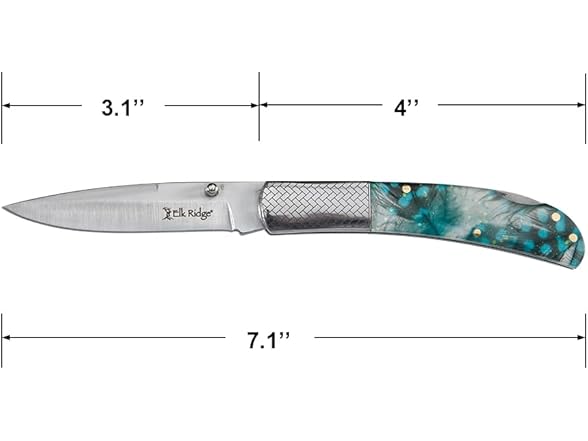 8" Folding Knife Green Acrylic