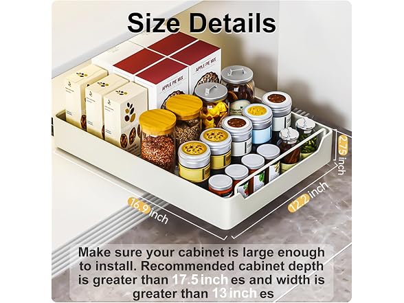 Pull Out Cabinet Organizer Fixed